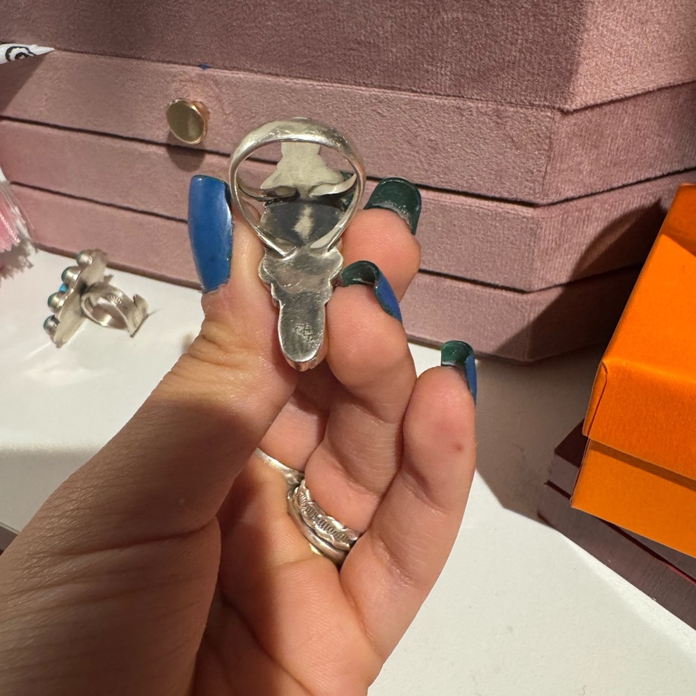 Kingman Cotton Candy Stone Statement Ring - image 2